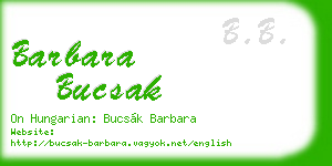 barbara bucsak business card