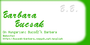 barbara bucsak business card